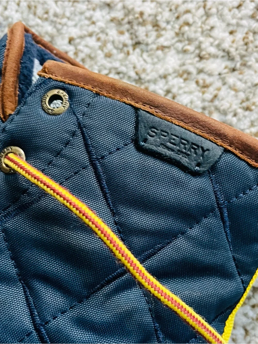 Sperry Top-Sider Men's Saltwater Quilted Nylon Duck Boots Navy Size 10